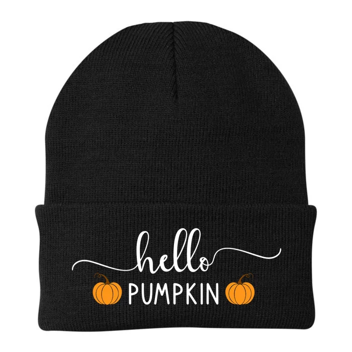 Hello Pumpkin Cute Fall Knit Cap Winter Beanie