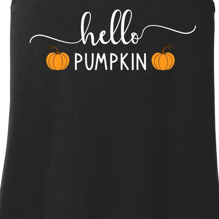 Hello Pumpkin Cute Fall Ladies Essential Tank