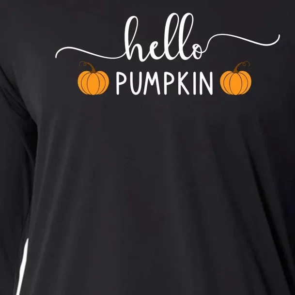 Hello Pumpkin Cute Fall Cooling Performance Long Sleeve Crew