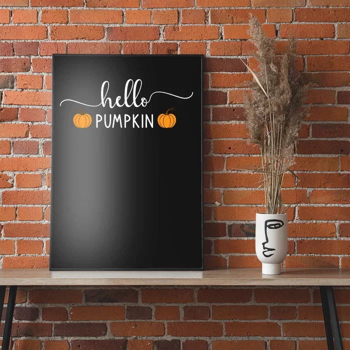 Hello Pumpkin Cute Fall Poster