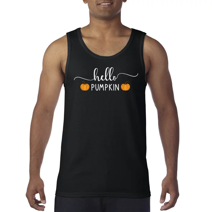 Hello Pumpkin Cute Fall Tank Top