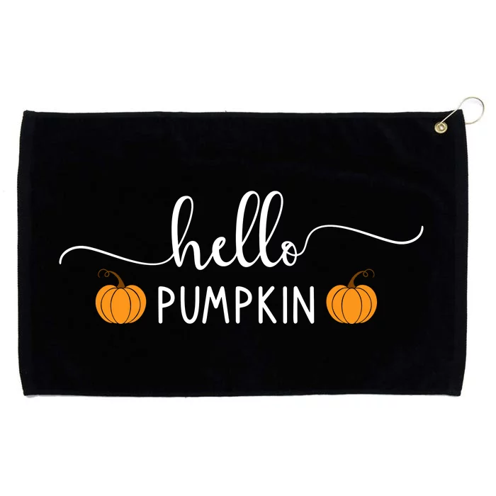 Hello Pumpkin Cute Fall Grommeted Golf Towel