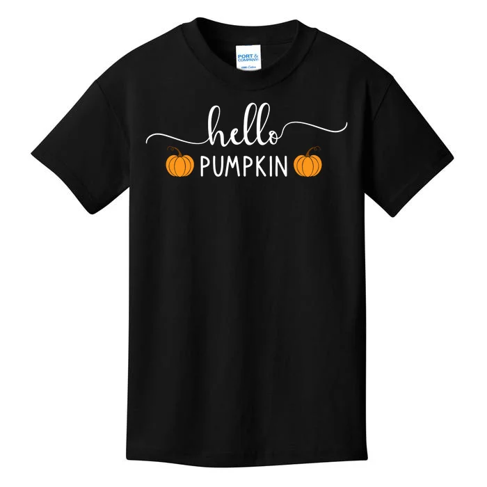 Hello Pumpkin Cute Fall Kids T-Shirt