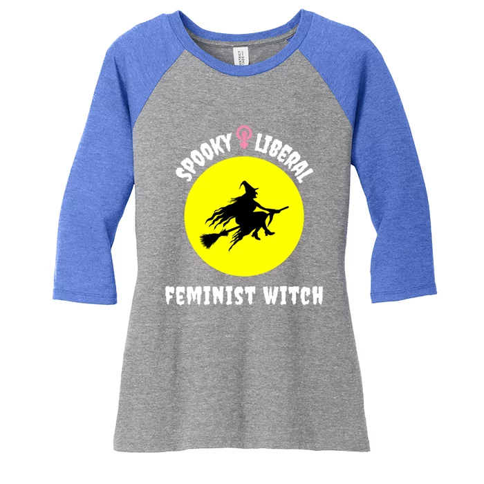 Halloween Pro Choice Spooky Liberal Feminist Witch Feminism Gift Women's Tri-Blend 3/4-Sleeve Raglan Shirt