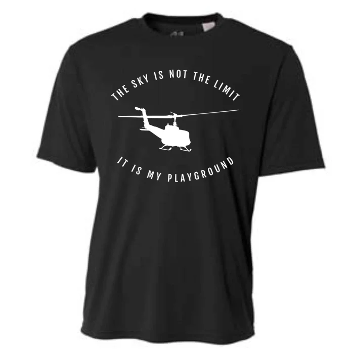 Helicopter Pilot Cool Gift The Sky Is Not The Limit Cooling Performance Crew T-Shirt