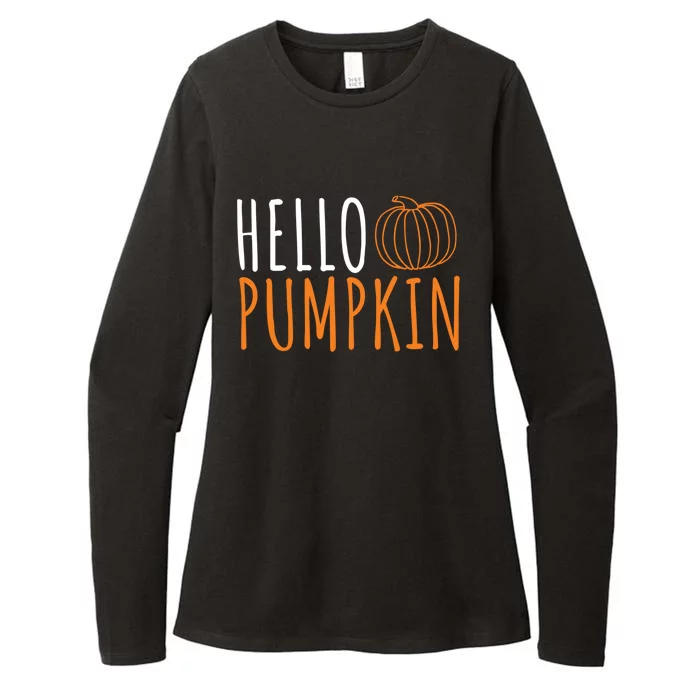 Hello Pumpkin Cute Fall Autumn Pumpkin Spice Gift Womens CVC Long Sleeve Shirt