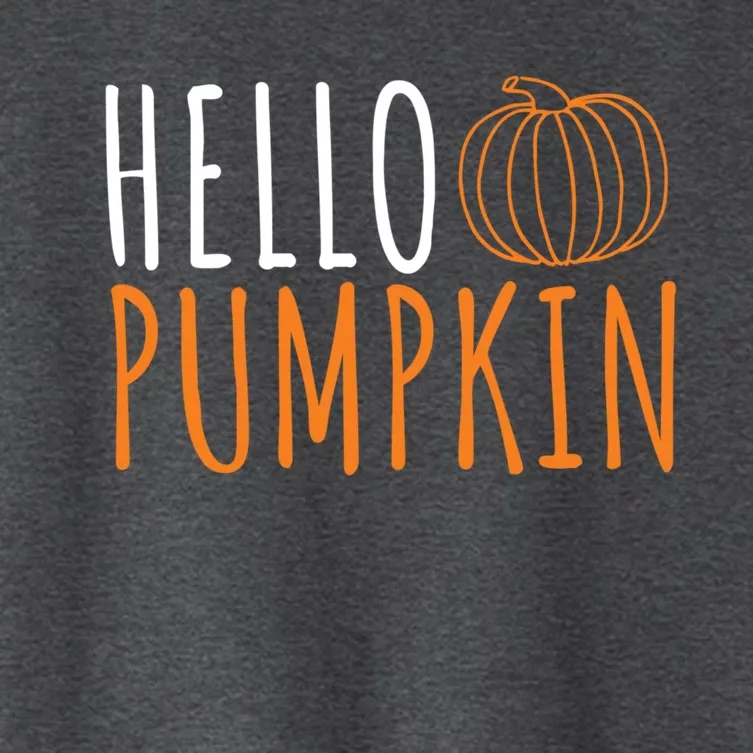 Hello Pumpkin Cute Fall Autumn Pumpkin Spice Gift Women's Crop Top Tee