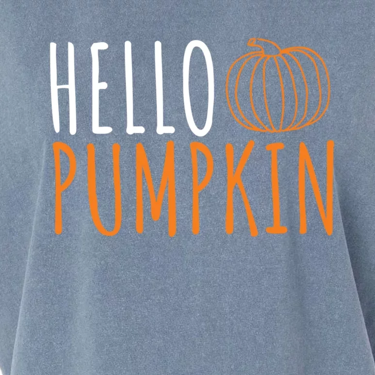 Hello Pumpkin Cute Fall Autumn Pumpkin Spice Gift Garment-Dyed Women's Muscle Tee