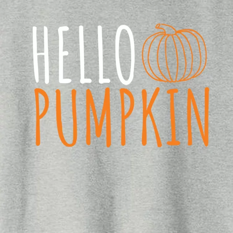 Hello Pumpkin Cute Fall Autumn Pumpkin Spice Gift Women's Crop Top Tee