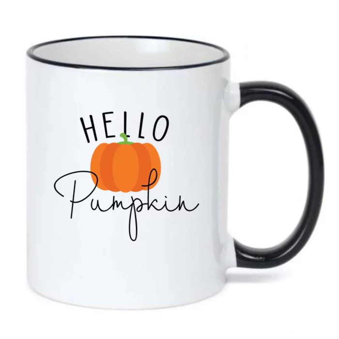 Hello Pumpkin Cute Fall Cute Gift Black Color Changing Mug