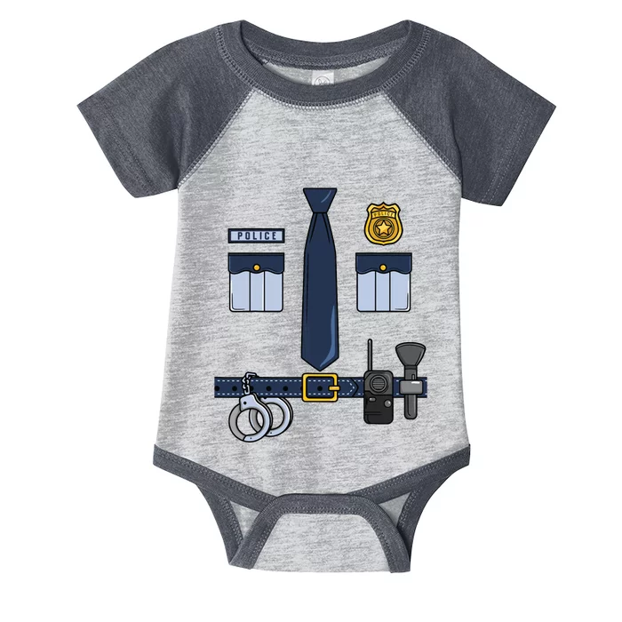 Halloween Policeman Costume Halloween Police Officer Costume Infant Baby Jersey Bodysuit