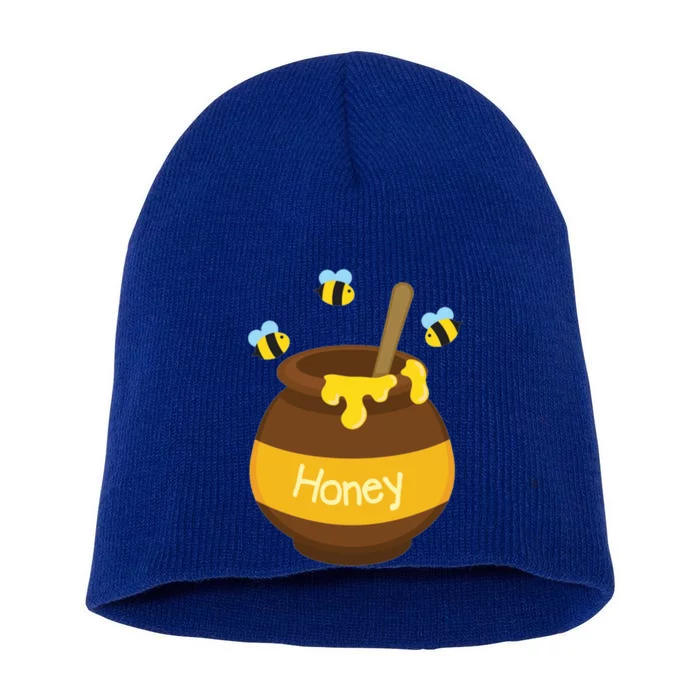 Honey Pot Cute Bee Buzzing Beehive Flying Funny Beekeeping Gift Short Acrylic Beanie