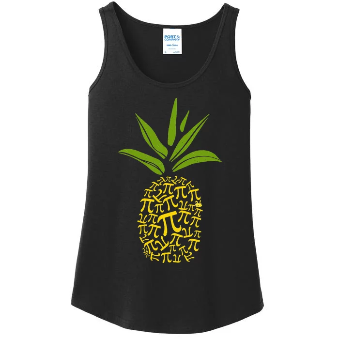 Happy Pie Day Cute Pi Pineapple 3.14 Funny STEM Math Teacher Ladies Essential Tank