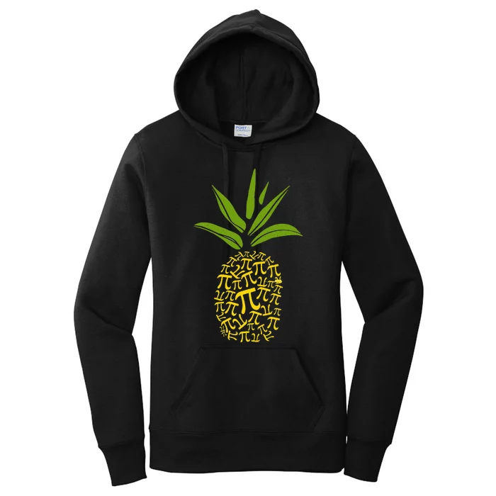 Happy Pie Day Cute Pi Pineapple 3.14 Funny STEM Math Teacher Women's Pullover Hoodie