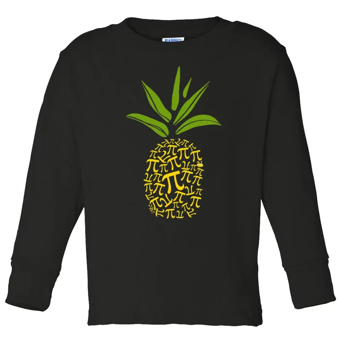 Happy Pie Day Cute Pi Pineapple 3.14 Funny STEM Math Teacher Toddler Long Sleeve Shirt