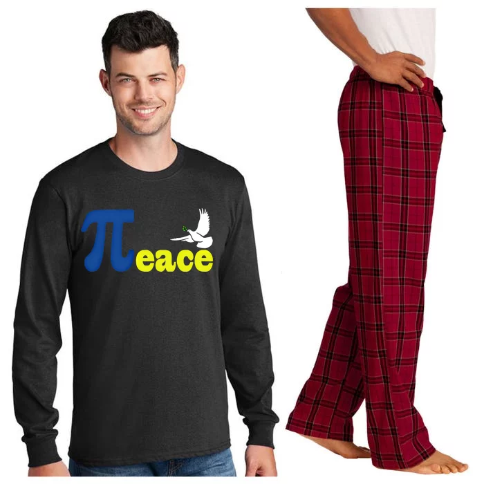 Happy Pi Day 3 14 Math Peace Ukraine I Stand With Ukraine Gift Long Sleeve Pajama Set