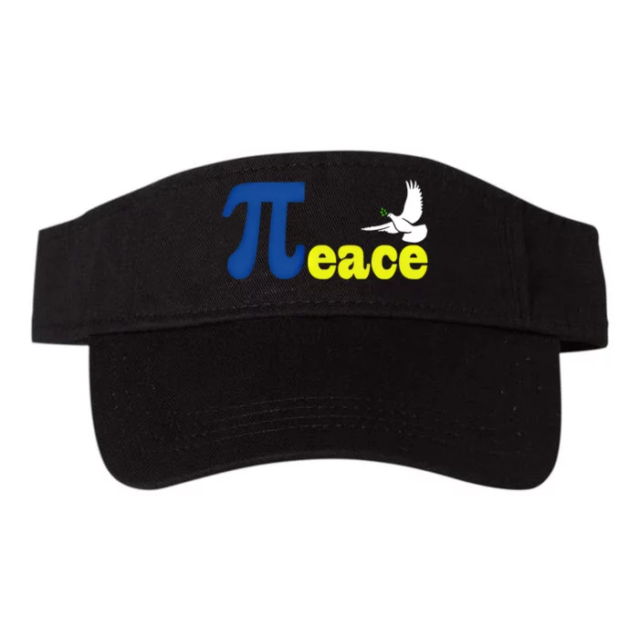 Happy Pi Day 3 14 Math Peace Ukraine I Stand With Ukraine Gift Valucap Bio-Washed Visor