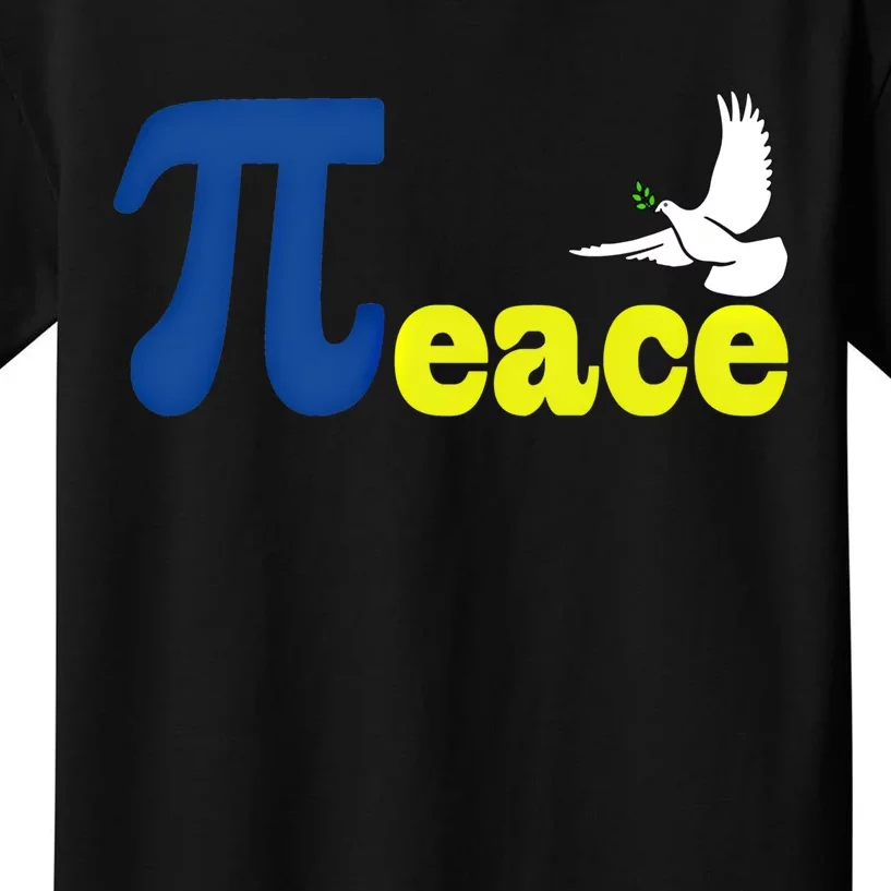 Happy Pi Day 3 14 Math Peace Ukraine I Stand With Ukraine Gift Kids T-Shirt