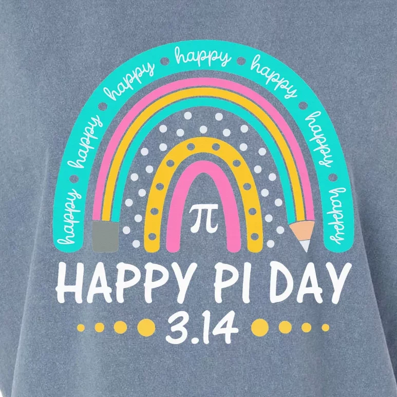 Happy Pi Day Mathematic Math Teacher Gift Rainbow Garment-Dyed Women's Muscle Tee