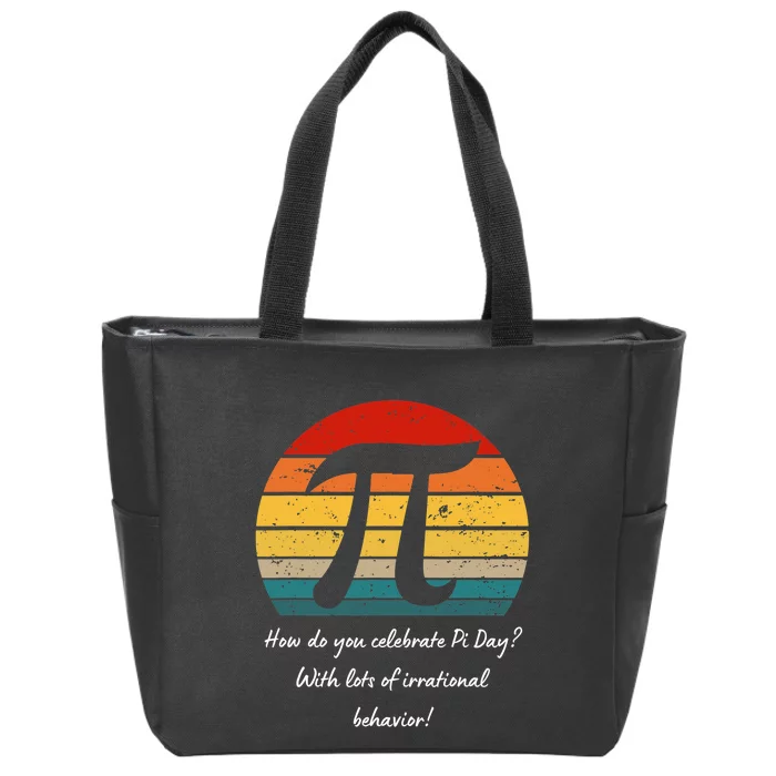 Happy Pi Day For Women Men Students Teachers Funny Zip Tote Bag