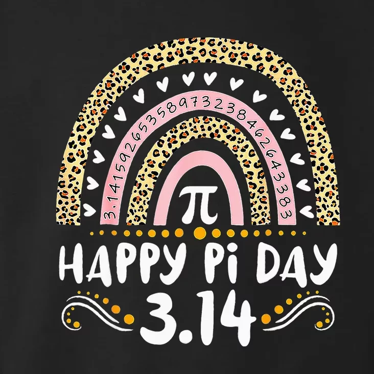 Happy Pi Day Mathematic Math Teacher Gifts Leopard Rainbow Toddler Hoodie