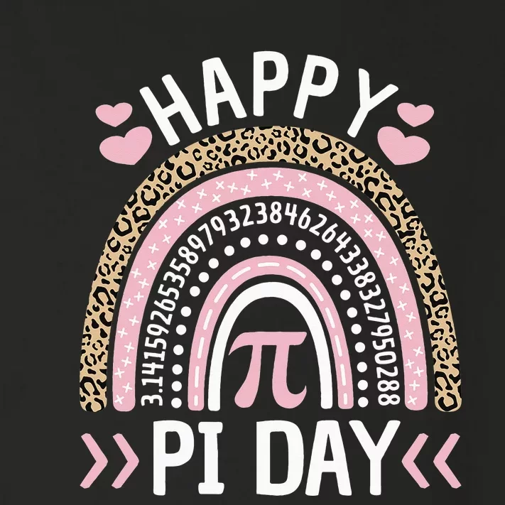 Happy Pi Day Mathematic Math Teacher Student Leopard Rainbow Toddler Long Sleeve Shirt