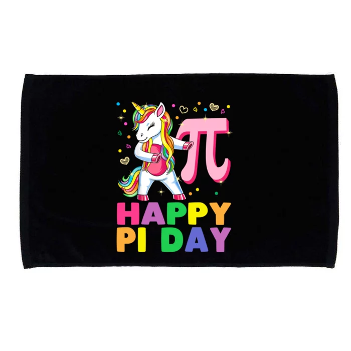 Happy Pi Day 3 14 Cute Math Unicorn Gift Microfiber Hand Towel