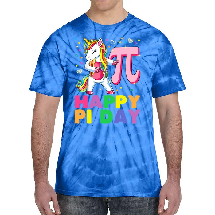 Happy Pi Day 3 14 Cute Math Unicorn Gift Tie-Dye T-Shirt