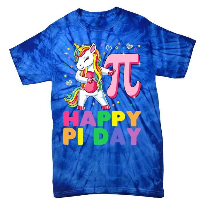 Happy Pi Day 3 14 Cute Math Unicorn Gift Tie-Dye T-Shirt