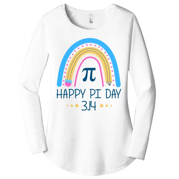 Happy Pi Day Pencil Rainbow March 14th Women's Perfect Tri Tunic Long Sleeve Shirt