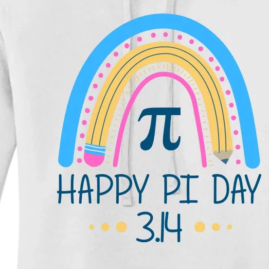 Happy Pi Day Pencil Rainbow March 14th Women's Pullover Hoodie