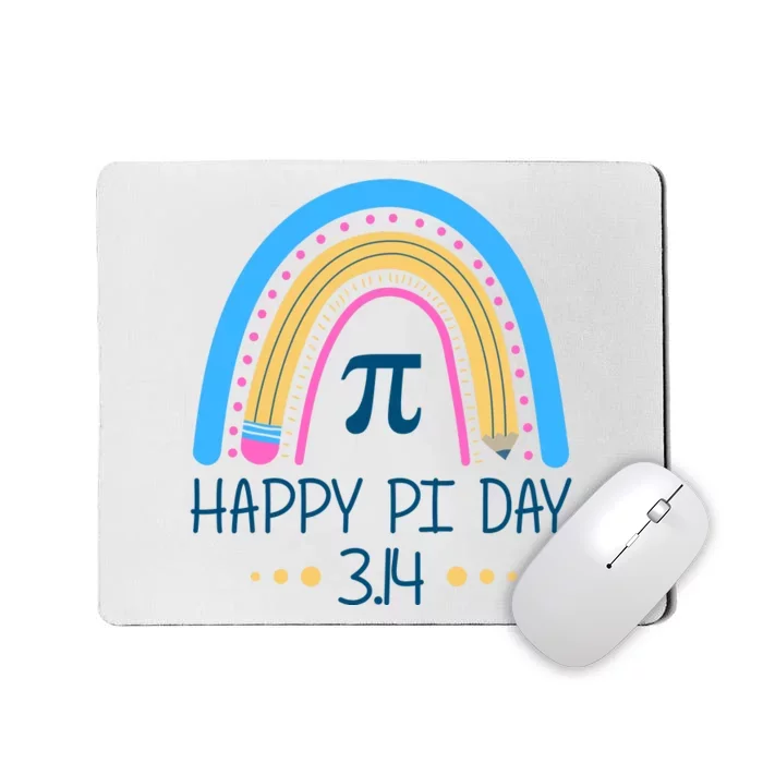 Happy Pi Day Pencil Rainbow March 14th Mousepad