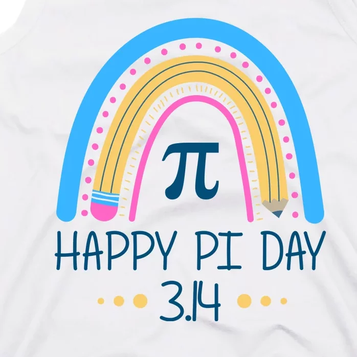 Happy Pi Day Pencil Rainbow March 14th Tank Top