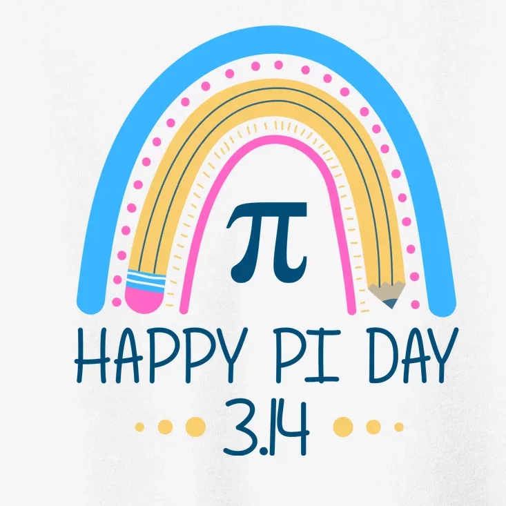 Happy Pi Day Pencil Rainbow March 14th Toddler T-Shirt