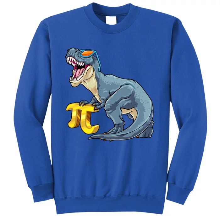 Happy Pi Day 3 14 Dinosaur T Rex Pi Mathematics Math Teacher Funny Gift Tall Sweatshirt