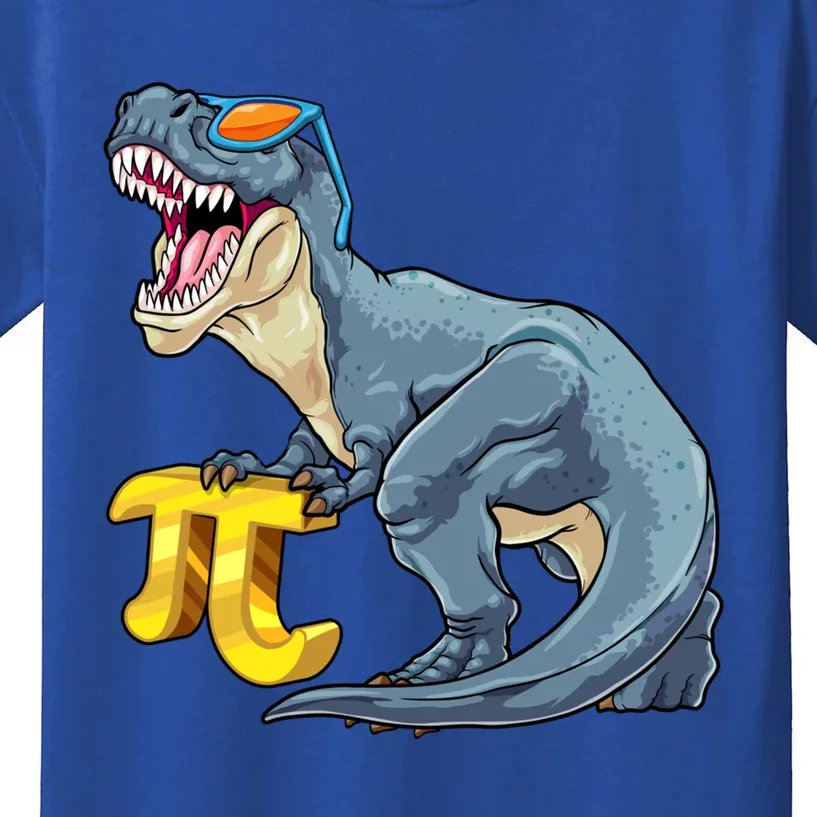 Happy Pi Day 3 14 Dinosaur T Rex Pi Mathematics Math Teacher Funny Gift Kids T-Shirt