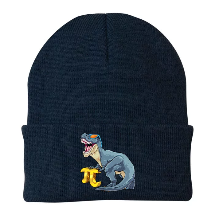 Happy Pi Day 3 14 Dinosaur T Rex Pi Mathematics Math Teacher Funny Gift Knit Cap Winter Beanie