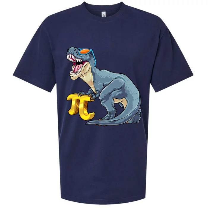 Happy Pi Day 3 14 Dinosaur T Rex Pi Mathematics Math Teacher Funny Gift Sueded Cloud Jersey T-Shirt