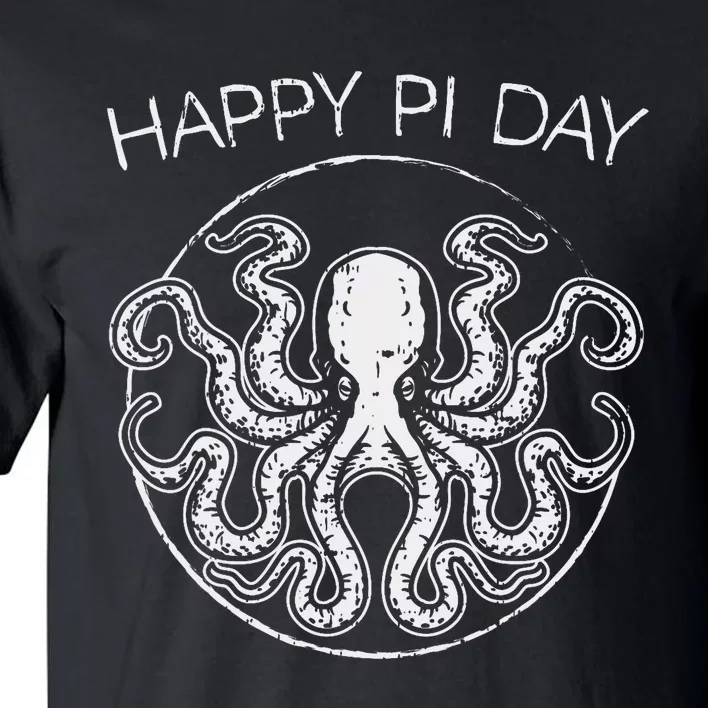 Happy Pi Day Funny Math Geek Octopus Octopi Circle Tall T-Shirt