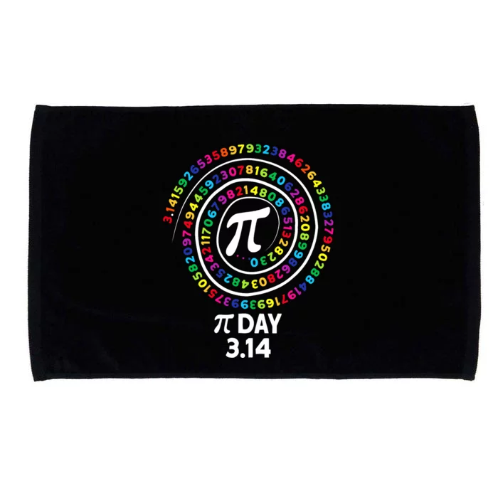 Happy Pi Day Spiral Pi Color Numbers Math Teacher 3.14 Microfiber Hand Towel