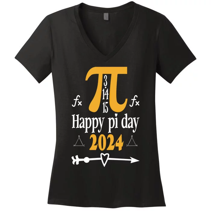 Happy Pi Day For 3 14 Pi Day Happy Pi Day Gift Women's V-Neck T-Shirt