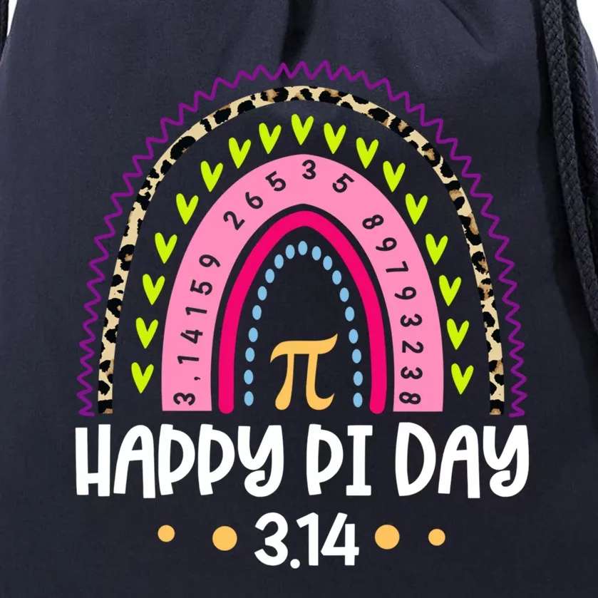 Happy Pi Day 3 14 Rainbow Math Teacher Gift Drawstring Bag