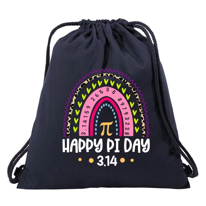 Happy Pi Day 3 14 Rainbow Math Teacher Gift Drawstring Bag