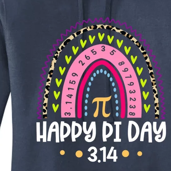 Happy Pi Day 3 14 Rainbow Math Teacher Gift Women's Pullover Hoodie