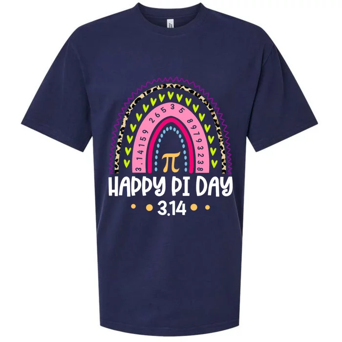 Happy Pi Day 3 14 Rainbow Math Teacher Gift Sueded Cloud Jersey T-Shirt