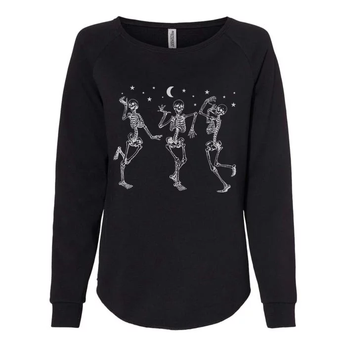 Halloween Party Dancing Skeleton Funny Halloween Womens California Wash Sweatshirt