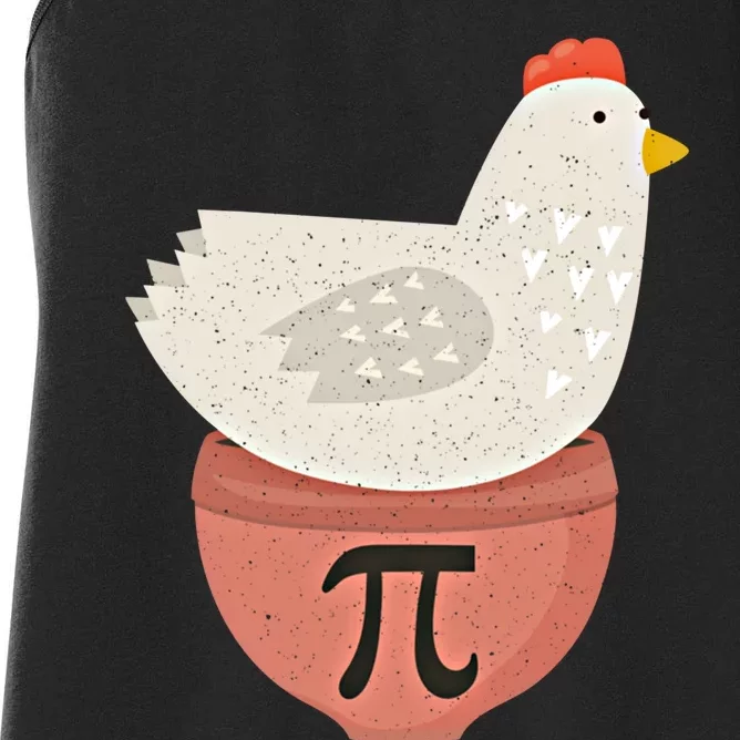 Happy Pi Day Funny Chicken Pot Pie 3 14 Science Math Teacher Funny Gift Women's Racerback Tank