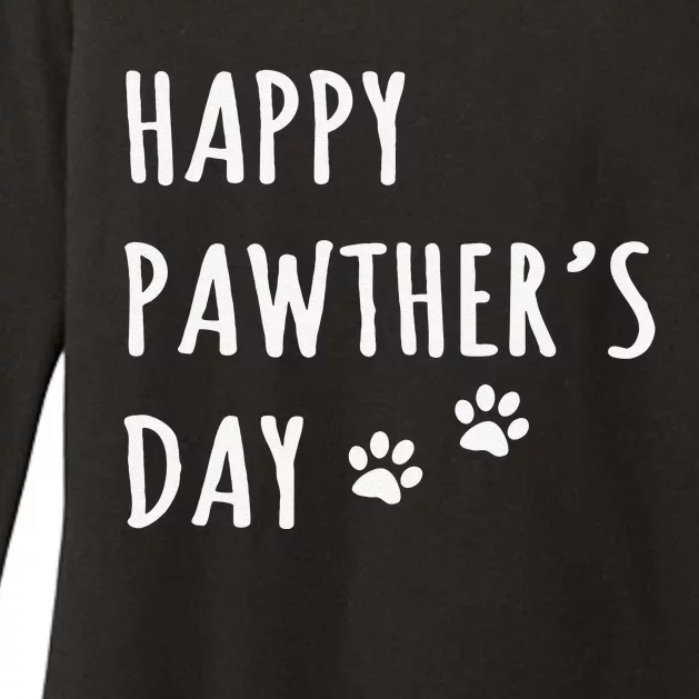 Happy Pawthers Day Funny Dog Dad Father Pet Owner Greeting Womens CVC Long Sleeve Shirt