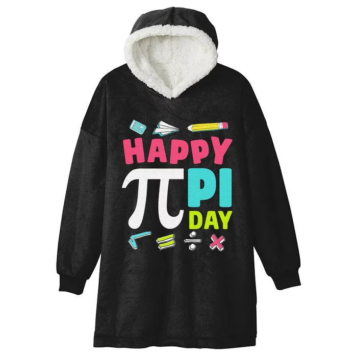 Happy Pi Day  Math Teachers Student Professor Pi Day Hooded Wearable Blanket