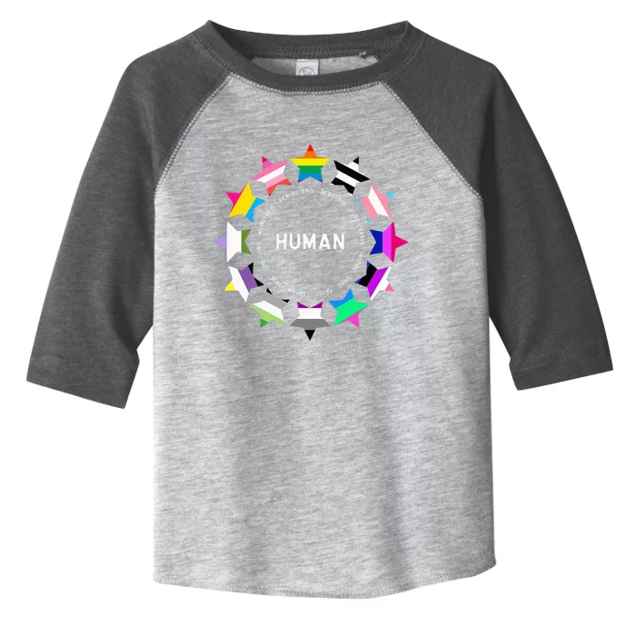 Human Pride Design Human Lgbtq Flag Toddler Fine Jersey T-Shirt